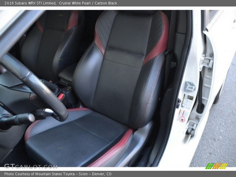 Front Seat of 2016 WRX STI Limited