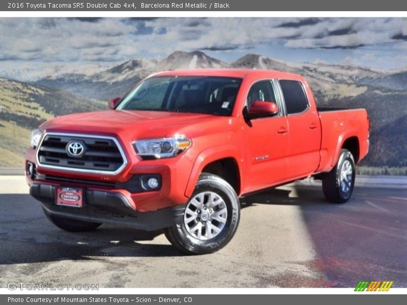 Barcelona Red Metallic / Black 2016 Toyota Tacoma SR5 Double Cab 4x4