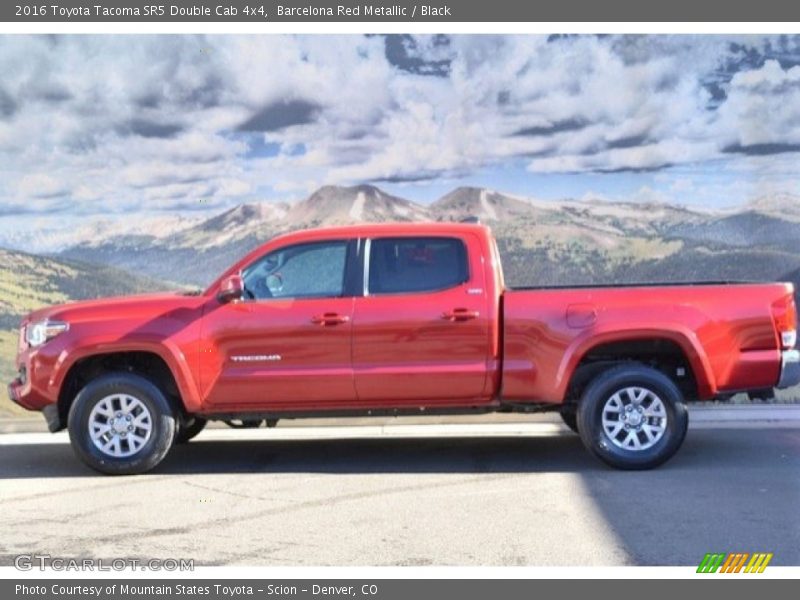 Barcelona Red Metallic / Black 2016 Toyota Tacoma SR5 Double Cab 4x4