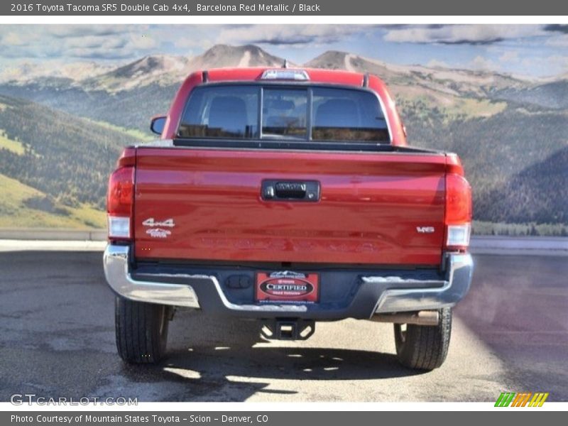 Barcelona Red Metallic / Black 2016 Toyota Tacoma SR5 Double Cab 4x4