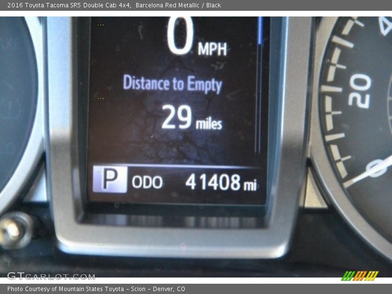Barcelona Red Metallic / Black 2016 Toyota Tacoma SR5 Double Cab 4x4
