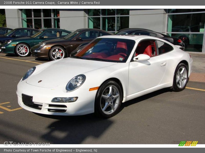 Carrara White / Carrera Red 2008 Porsche 911 Carrera Coupe