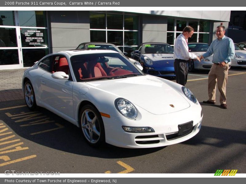Carrara White / Carrera Red 2008 Porsche 911 Carrera Coupe