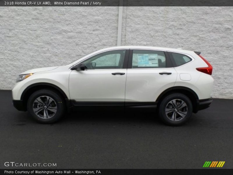 White Diamond Pearl / Ivory 2018 Honda CR-V LX AWD