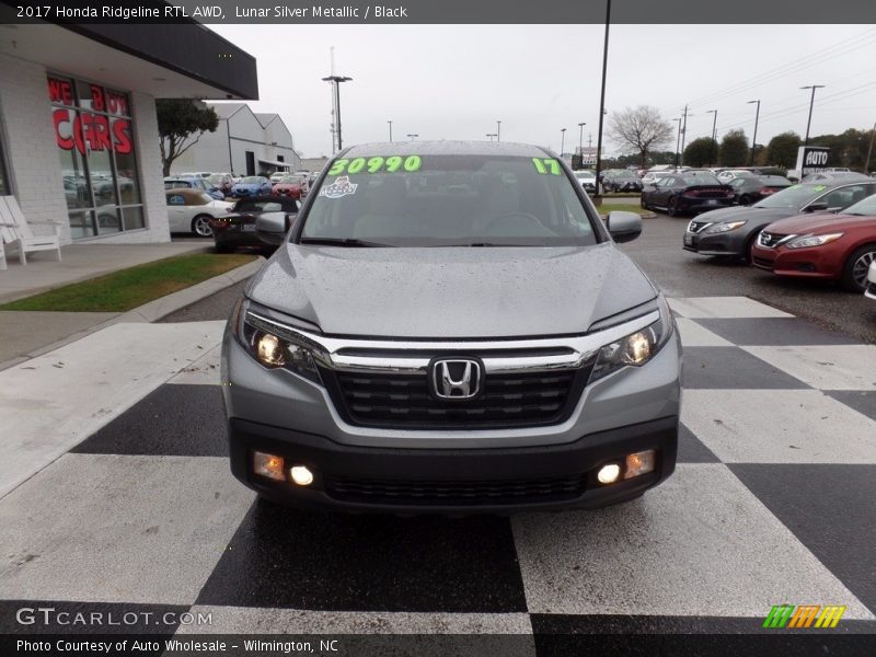 Lunar Silver Metallic / Black 2017 Honda Ridgeline RTL AWD