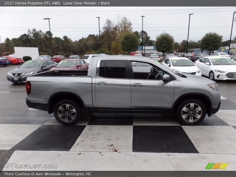 Lunar Silver Metallic / Black 2017 Honda Ridgeline RTL AWD