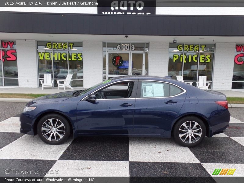 Fathom Blue Pearl / Graystone 2015 Acura TLX 2.4