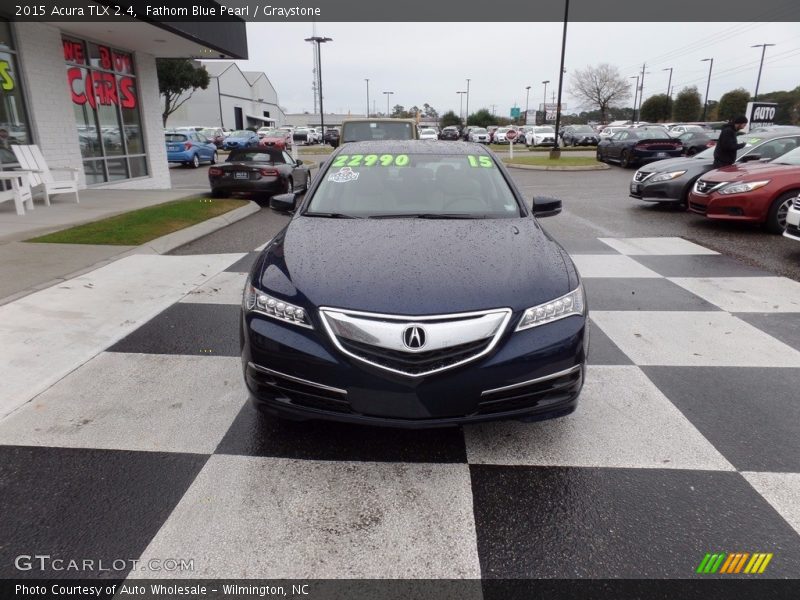 Fathom Blue Pearl / Graystone 2015 Acura TLX 2.4