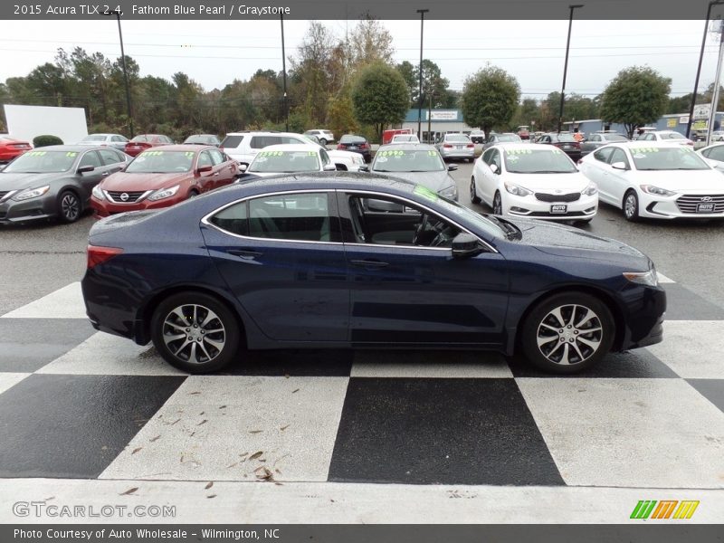 Fathom Blue Pearl / Graystone 2015 Acura TLX 2.4