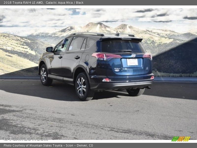 Galactic Aqua Mica / Black 2018 Toyota RAV4 LE AWD