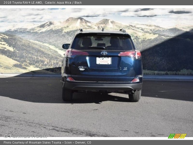 Galactic Aqua Mica / Black 2018 Toyota RAV4 LE AWD