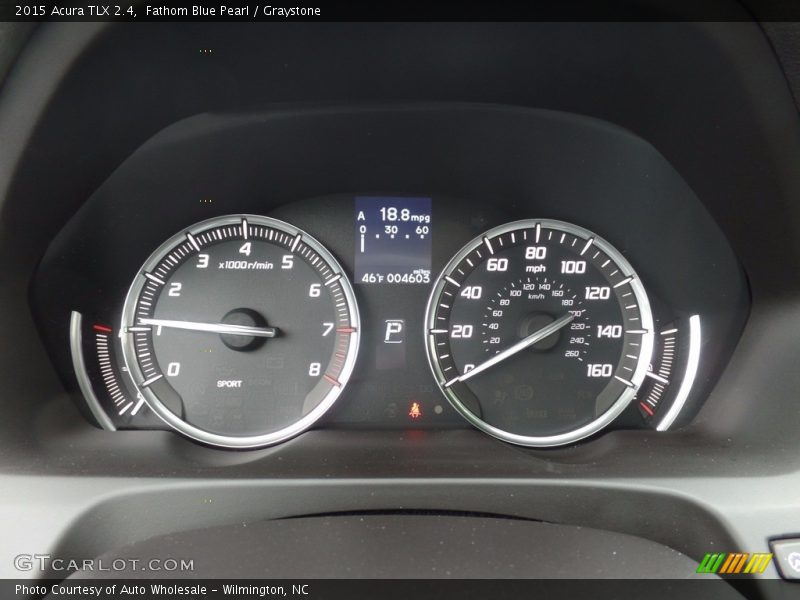 Fathom Blue Pearl / Graystone 2015 Acura TLX 2.4