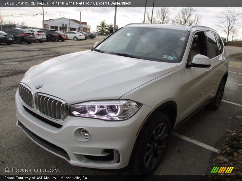 Mineral White Metallic / Canberra Beige/Black 2018 BMW X5 xDrive35i