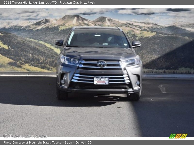 Predawn Gray Mica / Ash 2018 Toyota Highlander Limited AWD