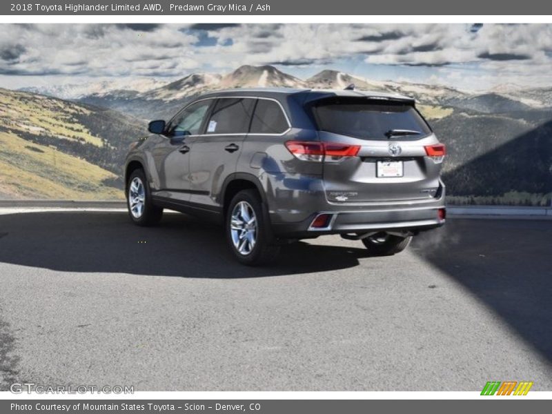 Predawn Gray Mica / Ash 2018 Toyota Highlander Limited AWD