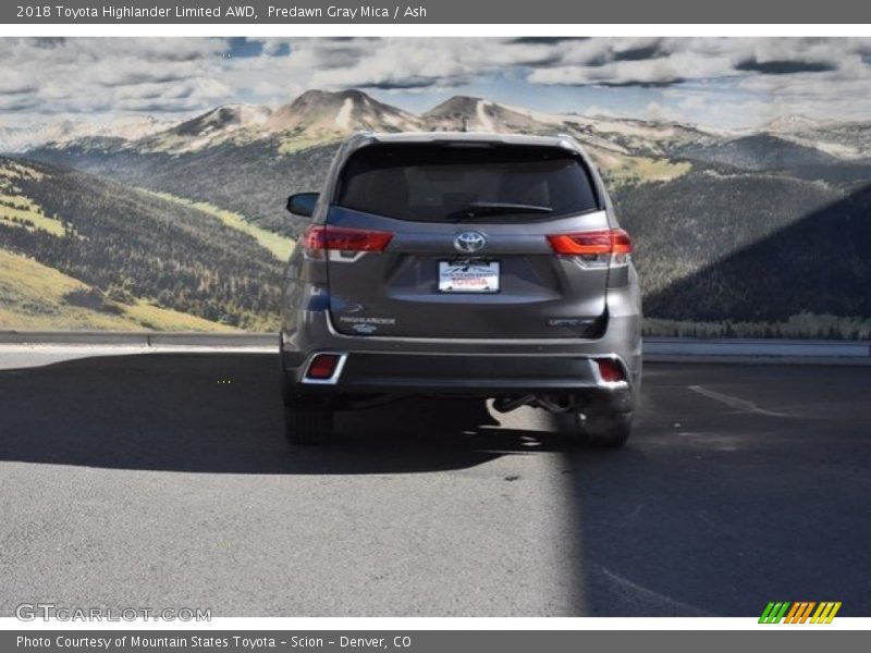 Predawn Gray Mica / Ash 2018 Toyota Highlander Limited AWD