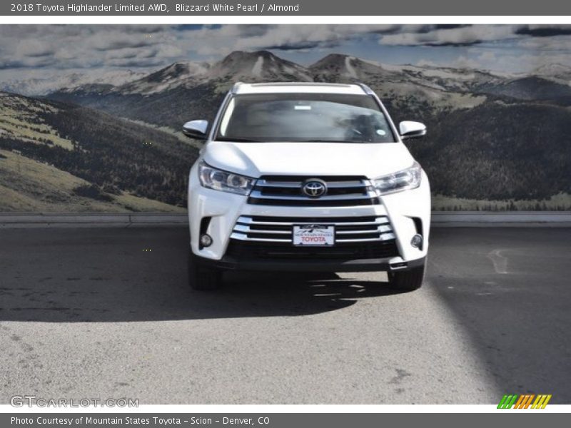 Blizzard White Pearl / Almond 2018 Toyota Highlander Limited AWD