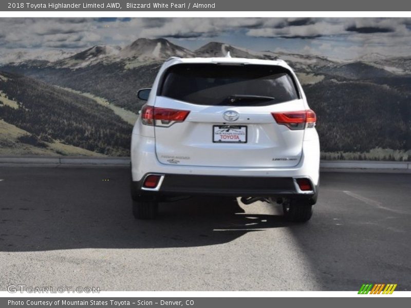 Blizzard White Pearl / Almond 2018 Toyota Highlander Limited AWD