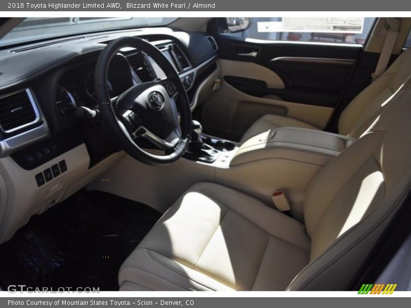 Blizzard White Pearl / Almond 2018 Toyota Highlander Limited AWD