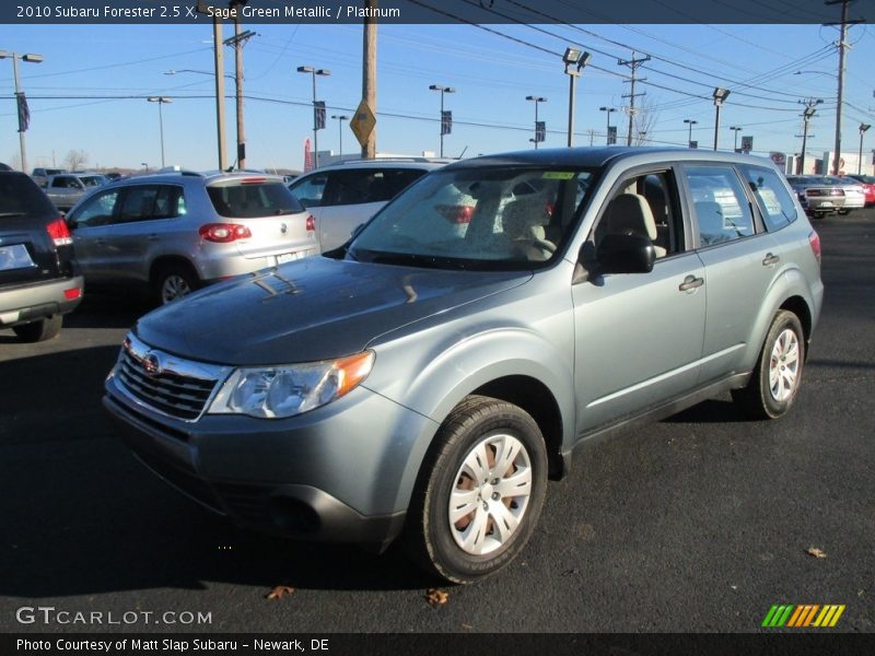 Sage Green Metallic / Platinum 2010 Subaru Forester 2.5 X