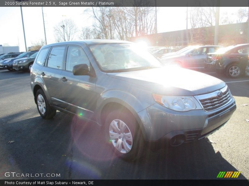 Sage Green Metallic / Platinum 2010 Subaru Forester 2.5 X