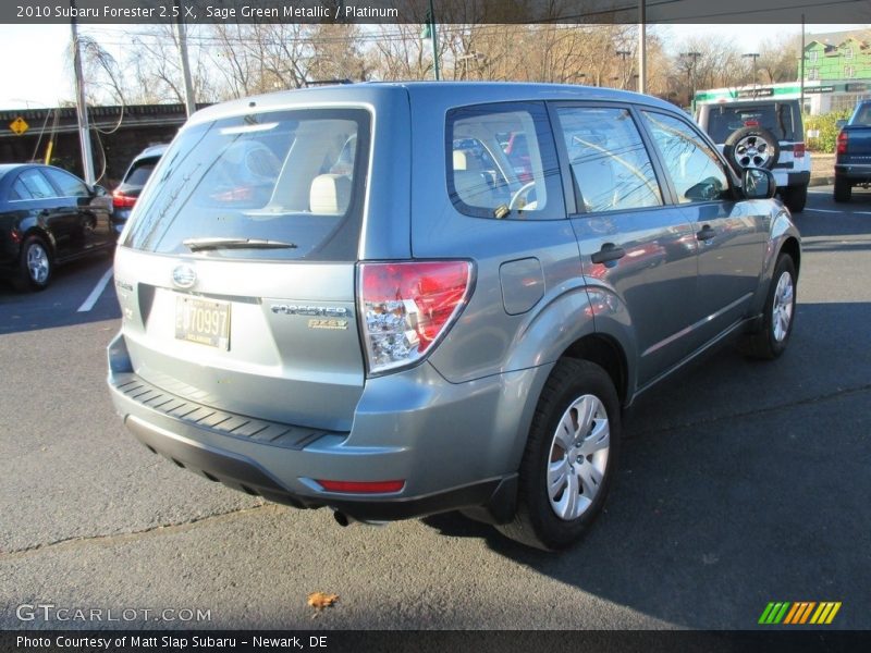 Sage Green Metallic / Platinum 2010 Subaru Forester 2.5 X