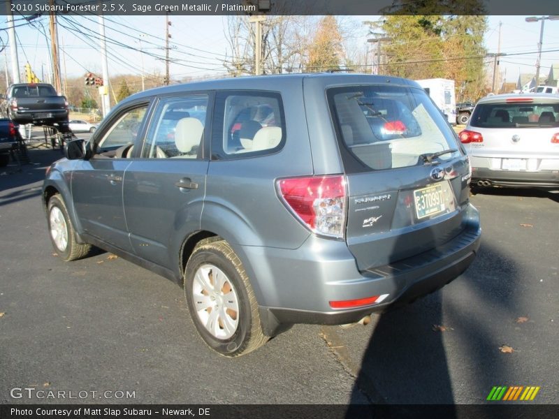 Sage Green Metallic / Platinum 2010 Subaru Forester 2.5 X