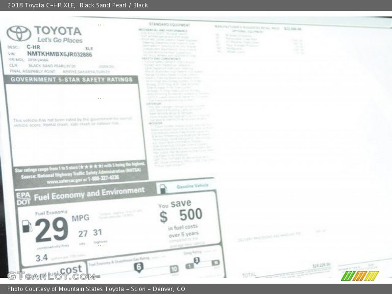 Black Sand Pearl / Black 2018 Toyota C-HR XLE