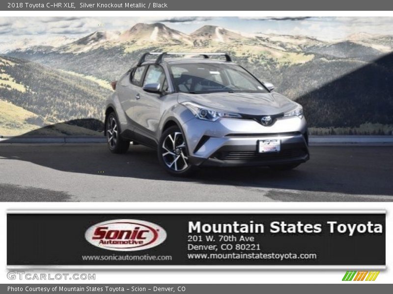 Silver Knockout Metallic / Black 2018 Toyota C-HR XLE