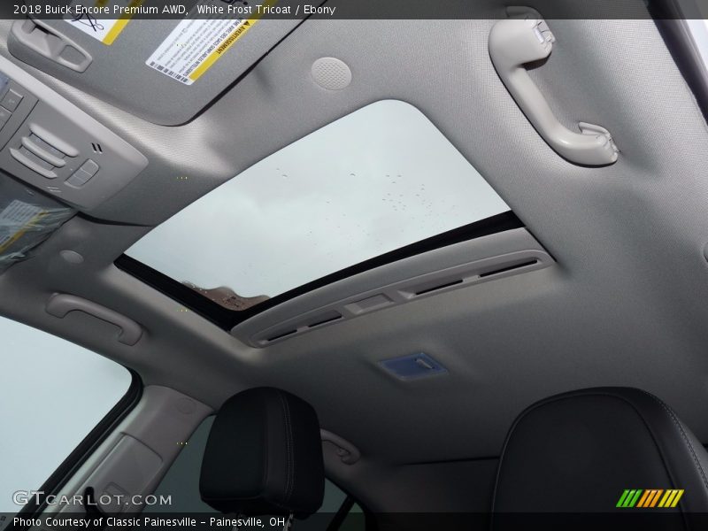 White Frost Tricoat / Ebony 2018 Buick Encore Premium AWD