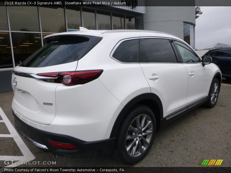 Snowflake White Pearl Mica / Auburn 2018 Mazda CX-9 Signature AWD