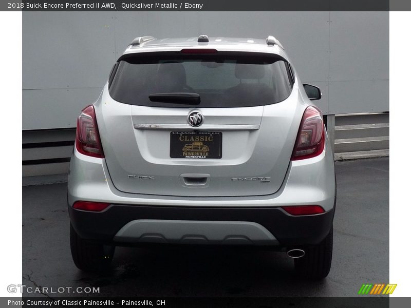 Quicksilver Metallic / Ebony 2018 Buick Encore Preferred II AWD