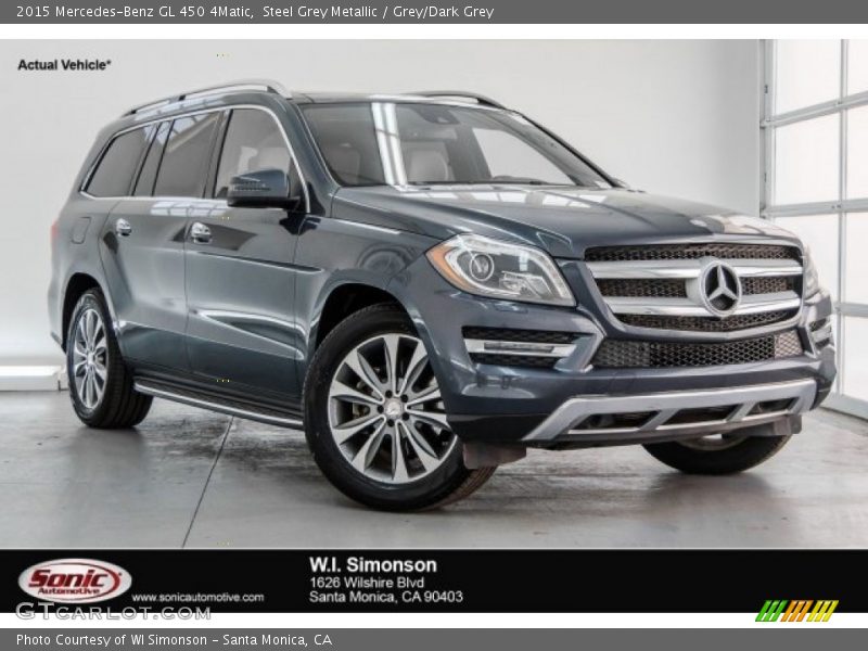 Steel Grey Metallic / Grey/Dark Grey 2015 Mercedes-Benz GL 450 4Matic
