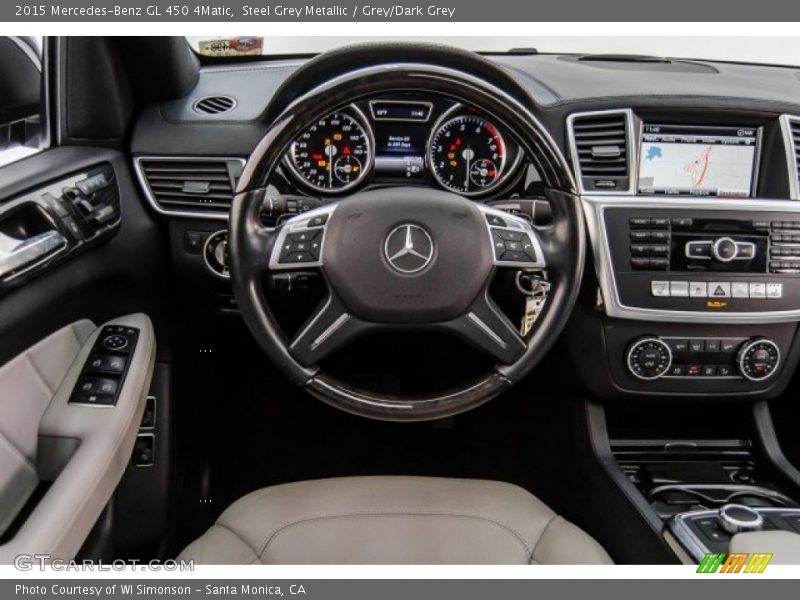 Steel Grey Metallic / Grey/Dark Grey 2015 Mercedes-Benz GL 450 4Matic