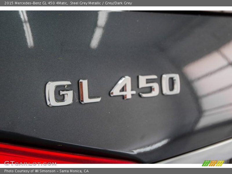 Steel Grey Metallic / Grey/Dark Grey 2015 Mercedes-Benz GL 450 4Matic