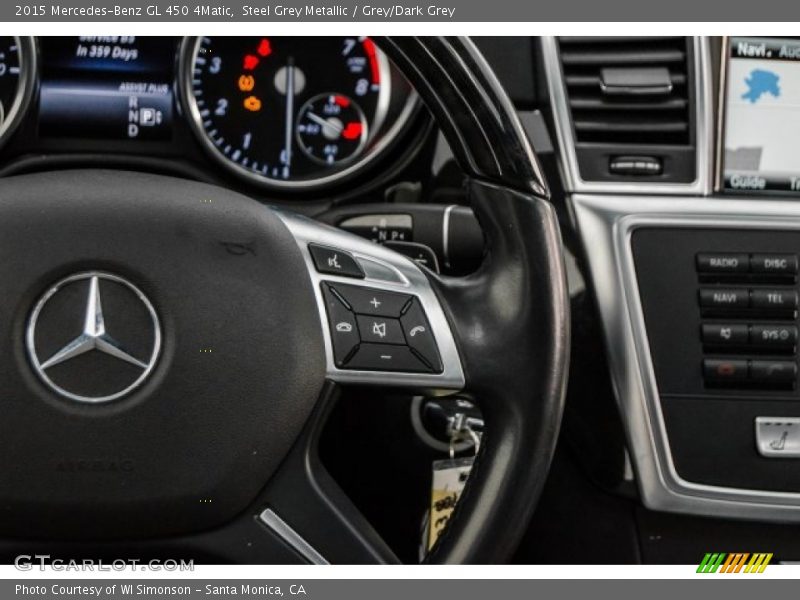 Steel Grey Metallic / Grey/Dark Grey 2015 Mercedes-Benz GL 450 4Matic