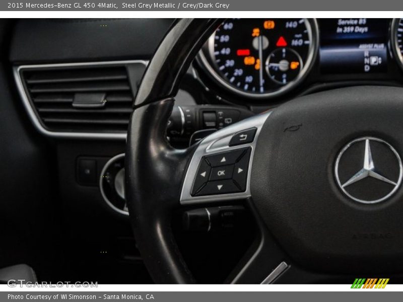 Steel Grey Metallic / Grey/Dark Grey 2015 Mercedes-Benz GL 450 4Matic