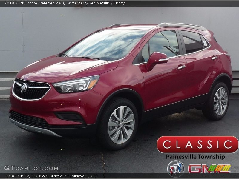 Winterberry Red Metallic / Ebony 2018 Buick Encore Preferred AWD
