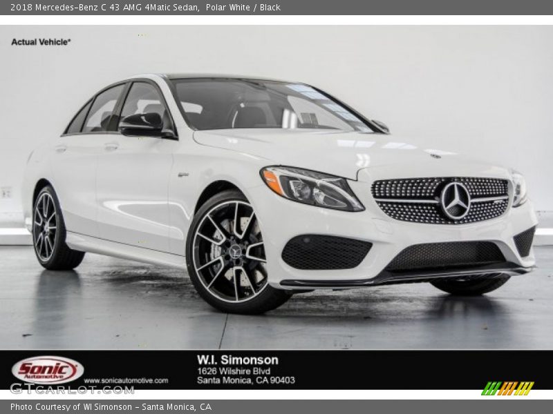 Polar White / Black 2018 Mercedes-Benz C 43 AMG 4Matic Sedan