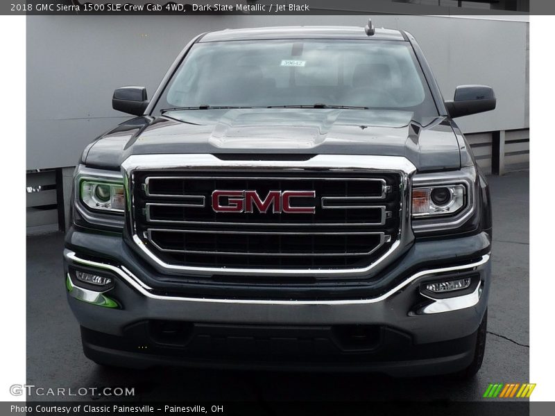 Dark Slate Metallic / Jet Black 2018 GMC Sierra 1500 SLE Crew Cab 4WD