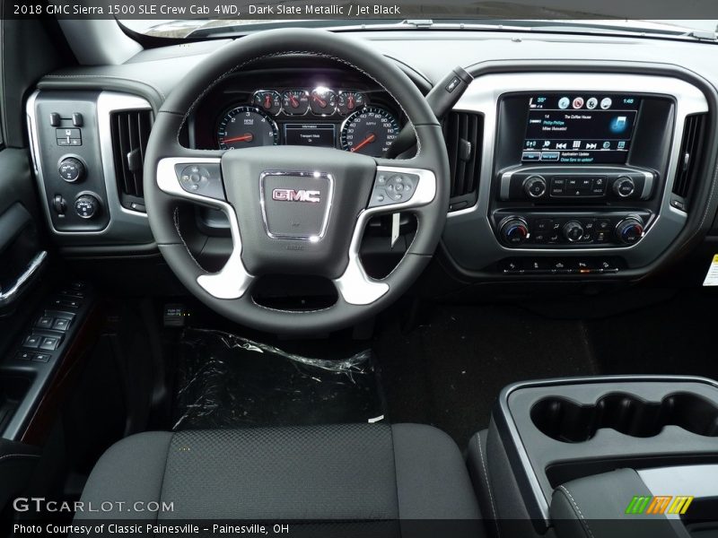 Dark Slate Metallic / Jet Black 2018 GMC Sierra 1500 SLE Crew Cab 4WD