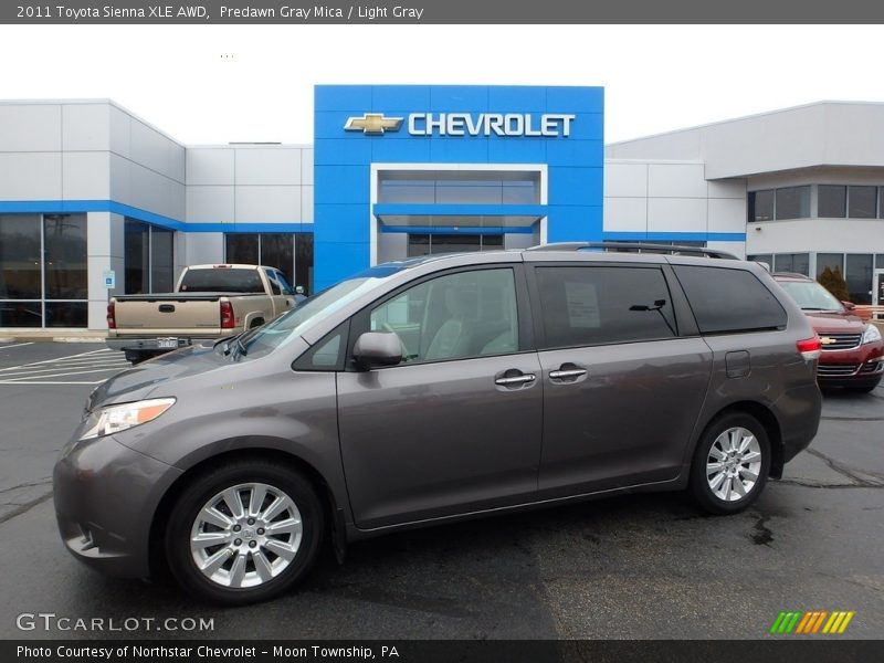 Predawn Gray Mica / Light Gray 2011 Toyota Sienna XLE AWD