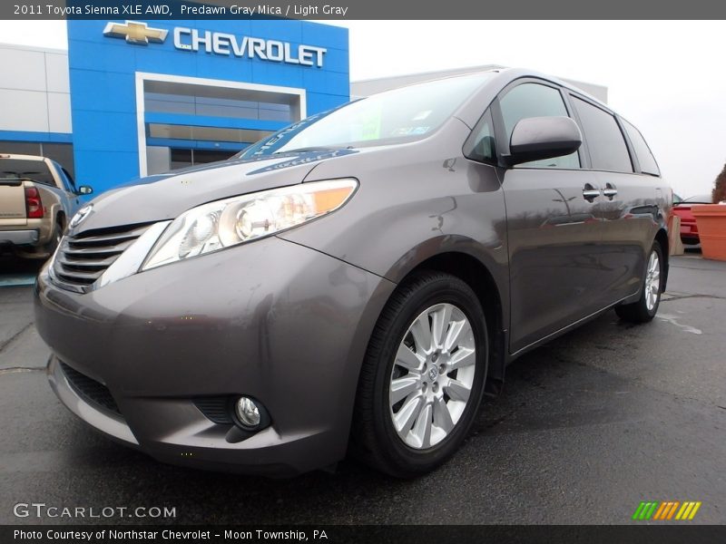 Predawn Gray Mica / Light Gray 2011 Toyota Sienna XLE AWD