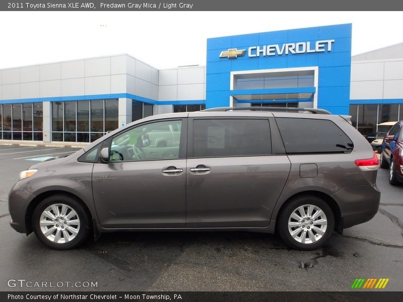 Predawn Gray Mica / Light Gray 2011 Toyota Sienna XLE AWD