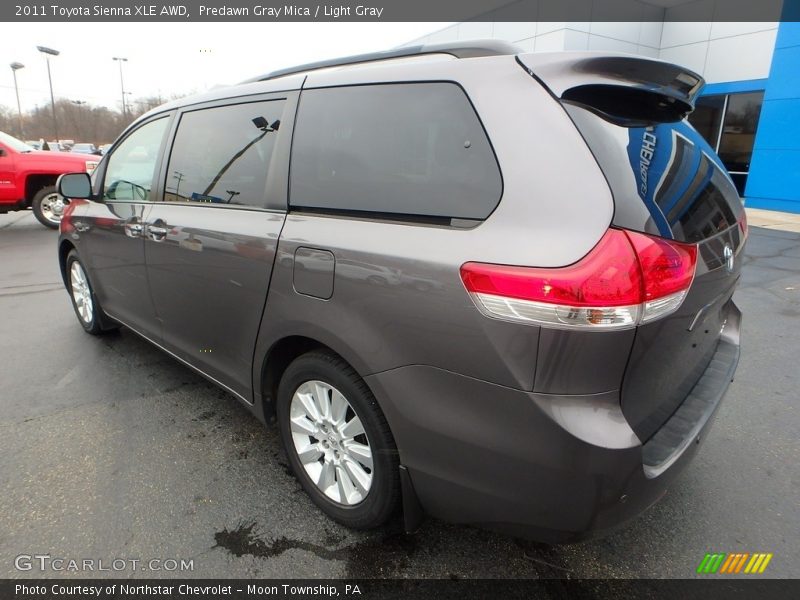 Predawn Gray Mica / Light Gray 2011 Toyota Sienna XLE AWD