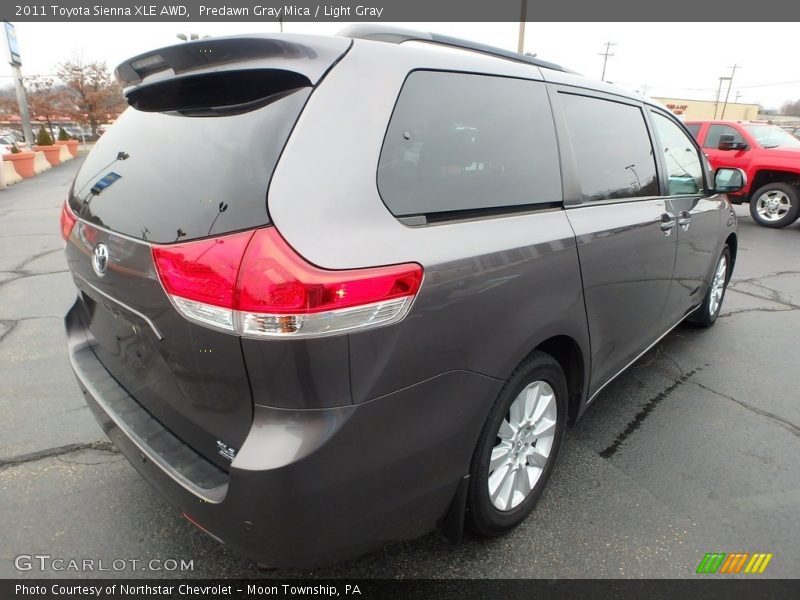 Predawn Gray Mica / Light Gray 2011 Toyota Sienna XLE AWD