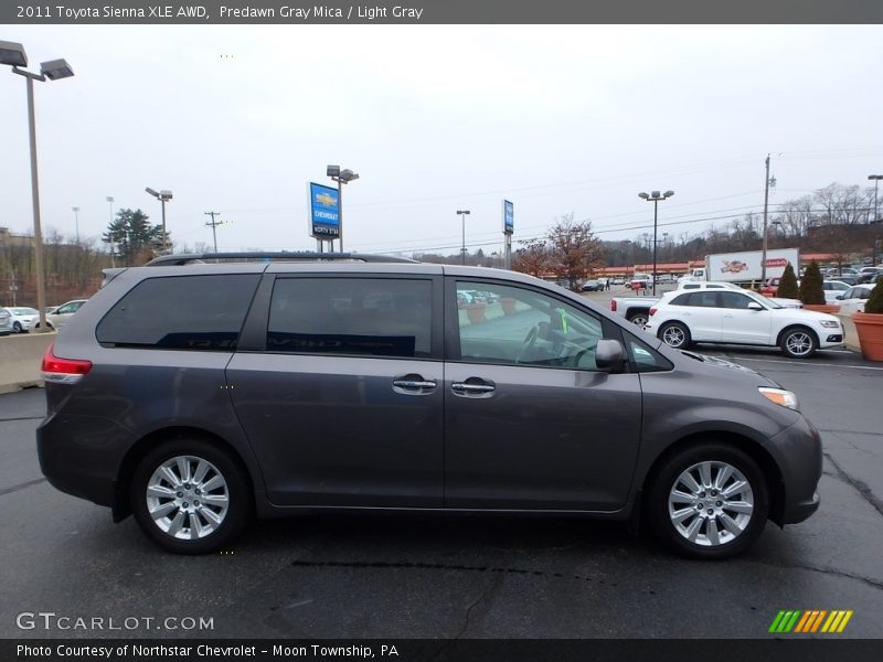Predawn Gray Mica / Light Gray 2011 Toyota Sienna XLE AWD