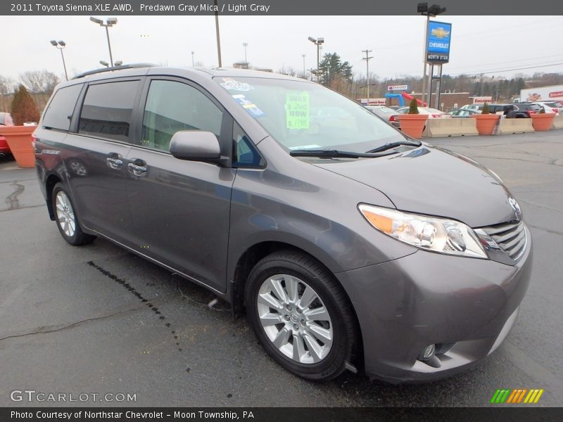 Predawn Gray Mica / Light Gray 2011 Toyota Sienna XLE AWD