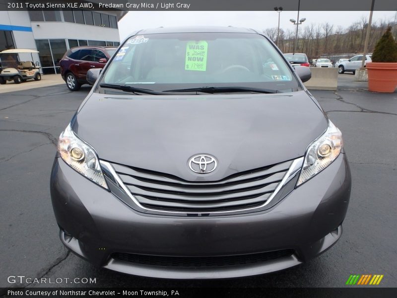 Predawn Gray Mica / Light Gray 2011 Toyota Sienna XLE AWD