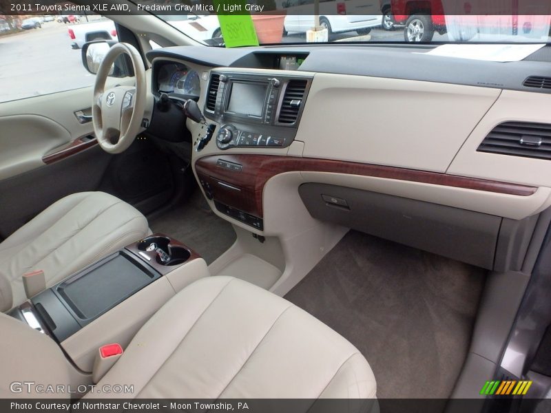 Predawn Gray Mica / Light Gray 2011 Toyota Sienna XLE AWD